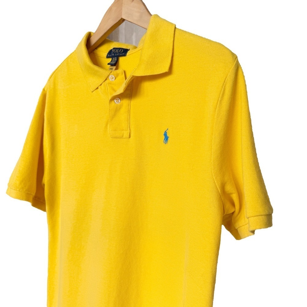 Polo Ralph Lauren Boy’s Classic Fit Yellow Polo Shirt XL Short Sleeve Casual - Picture 4 of 13